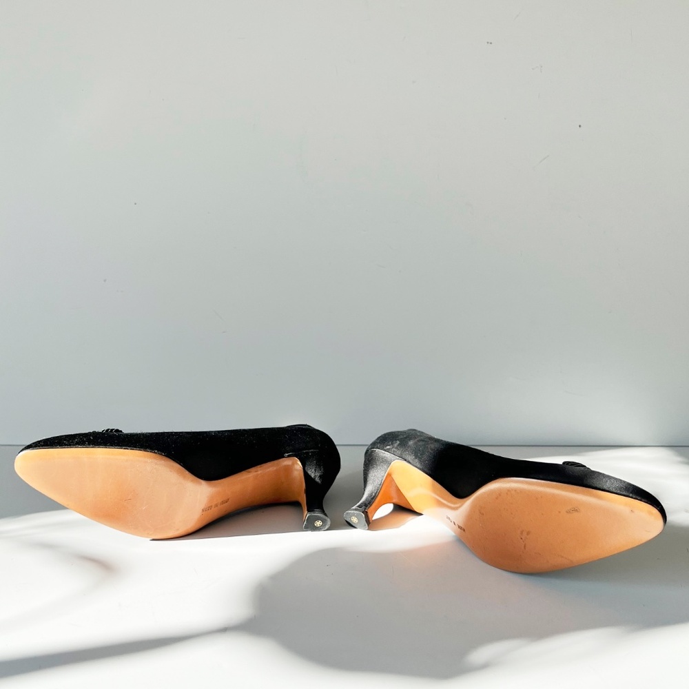 Salvatore Ferragamo Black Velvet Heels - Picture 3 of 4